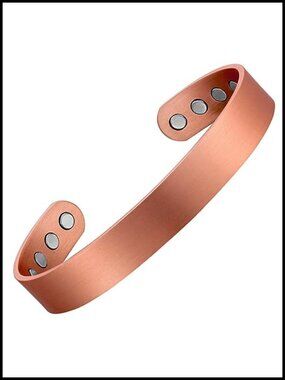 Magnetic Copper Bracelet with Rare Earth Magnets - Adjustable Cuff - Unisex